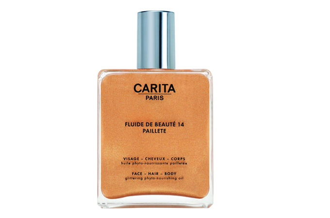 Segni del costume: 5 astuzie per nasconderli 5 Olio con paillettes Carita