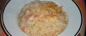 Risotto ai gamberetti e bottarga