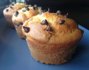 Muffin alla ricotta e gocce di cioccolato