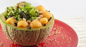 Insalata di melone e semi tostati