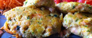 Burger di salmone e verdure