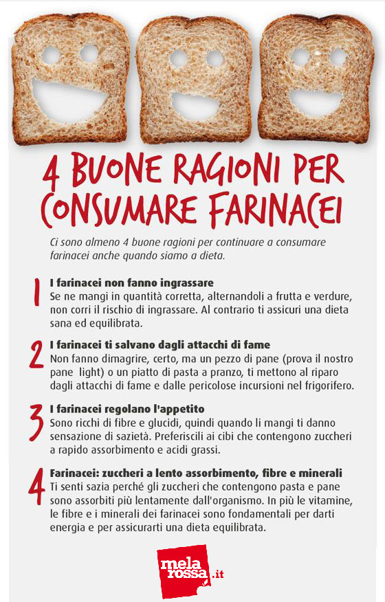 Farinacei a dieta, si può? 5 tabella motivi per mangiare carboidrati a dieta