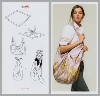 La guida per indossare il foulard 4 il foulard come shopping bag