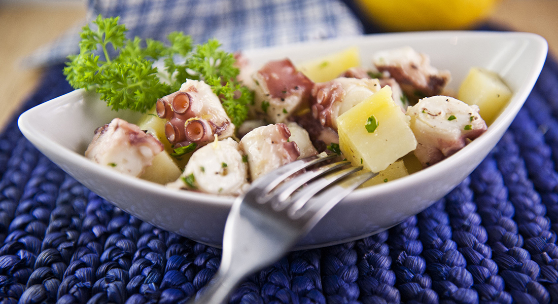 12 ricette a meno di 250 Kcal 7 ricetta insalata di polpo e patate