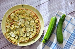 Torta rustica con orzo e zucchine