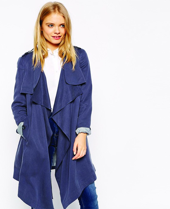 Impermeabile, il capo giusto per le tue forme generose 6 trench blu di asos
