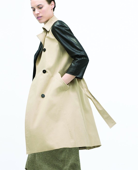 Impermeabile, il capo giusto per le tue forme generose 3 trench di zara con maniche in eco pelle