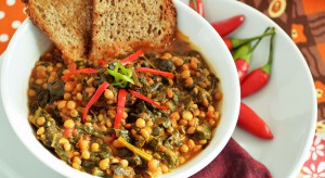 Zuppa di spinaci e lenticchie
