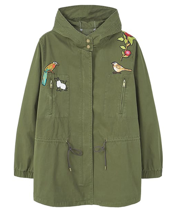 Moda curvy: meglio il cappotto o il piumino? 3 violeta by mango corola parka khaki