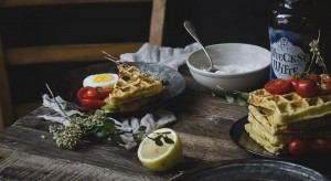 Waffle salati alle patate