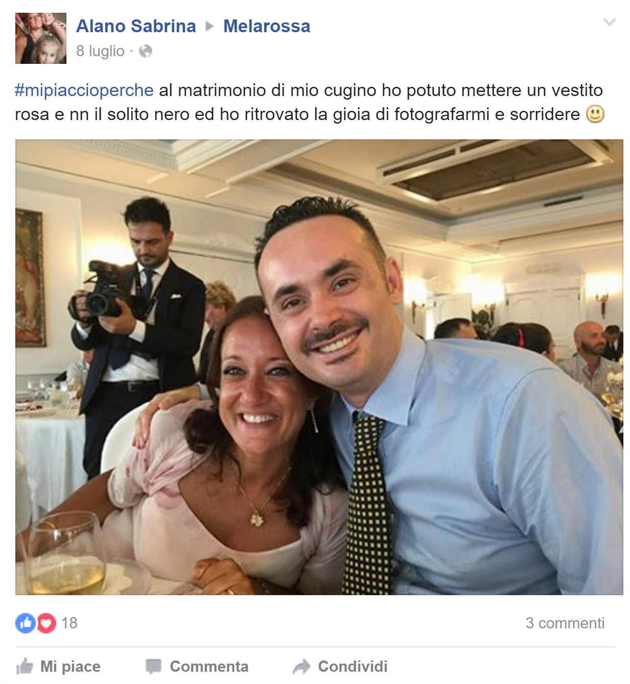 I testimonial dell'estate 2016 di Melarossa 47 Sabrina dopo la dieta ama farsi fotografare