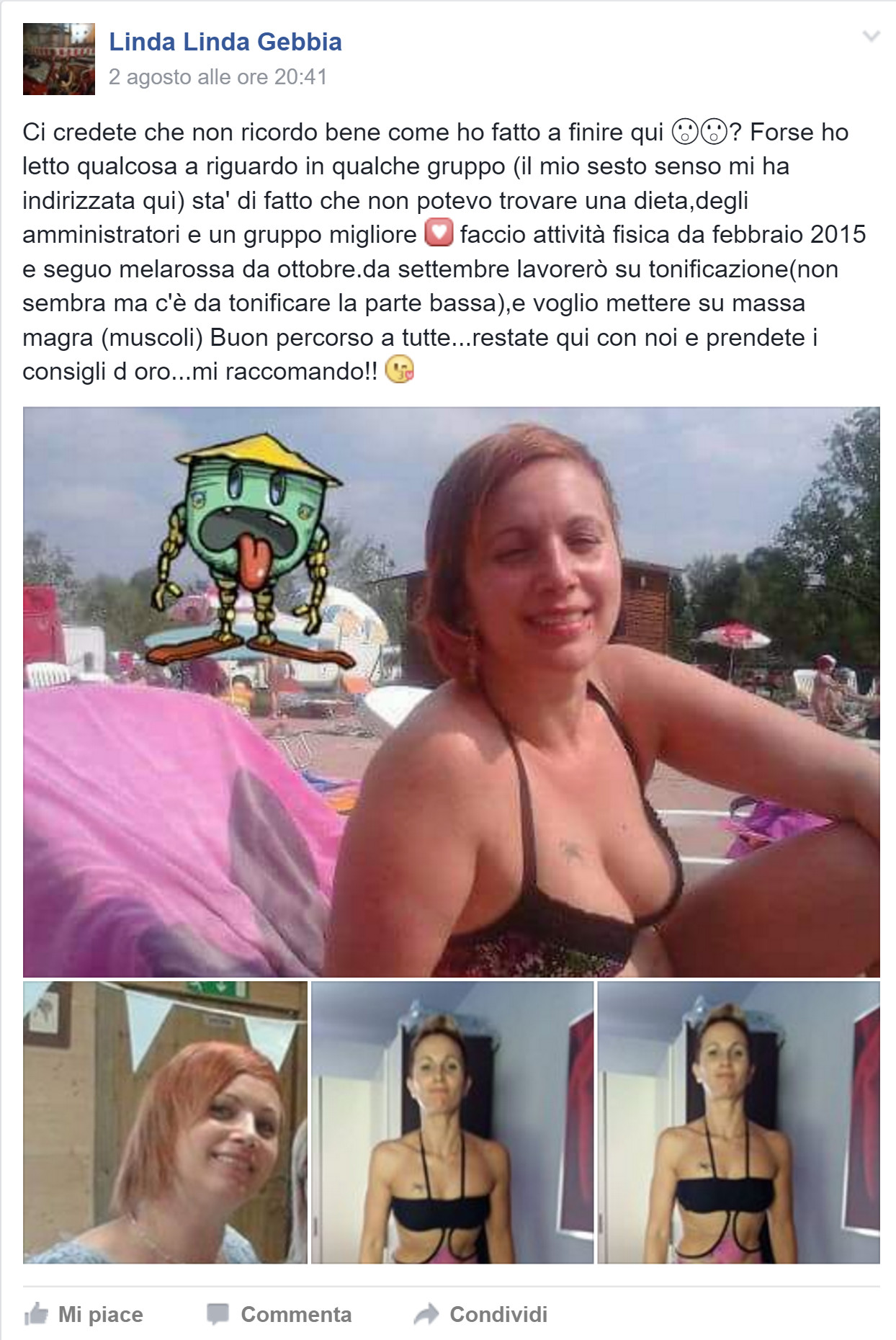 I testimonial dell'estate 2016 di Melarossa 45 Linda prima e dopo la dieta Melarossa
