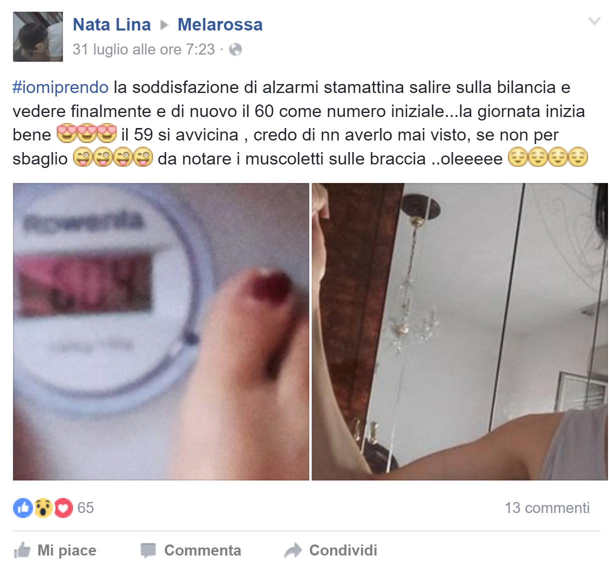 I testimonial dell'estate 2016 di Melarossa 57 Nata Lina ha perso peso con Melarossa