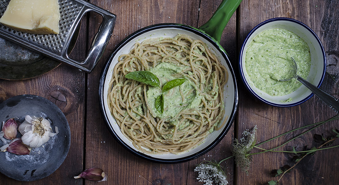 Cucinare fa bene al morale e alla salute! 7 pesto di zucchine e ricotta