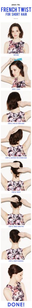 Acconciature: tutorial da provare per le tue feste di Natale 8 acconciature natale: french twist per capelli corti