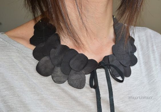 Colletto, il tutorial per crearlo da sola! 7 colletto a fiori neri
