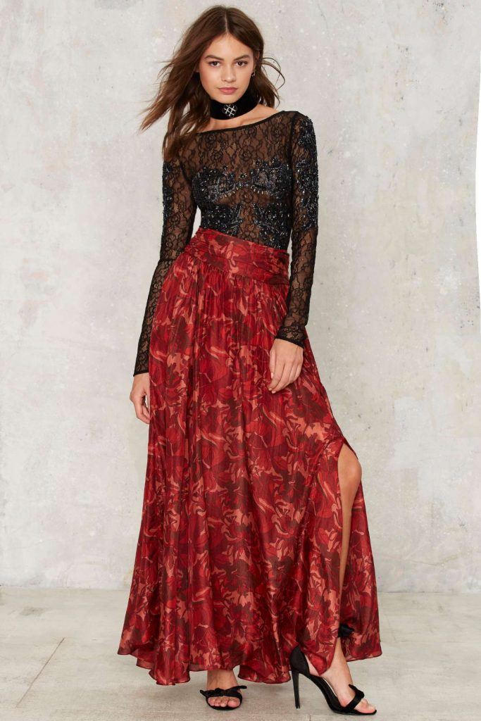 Le gonne lunghe più glamour per le tue feste 2 Outfit con le gonne lunghe per le tue festività
