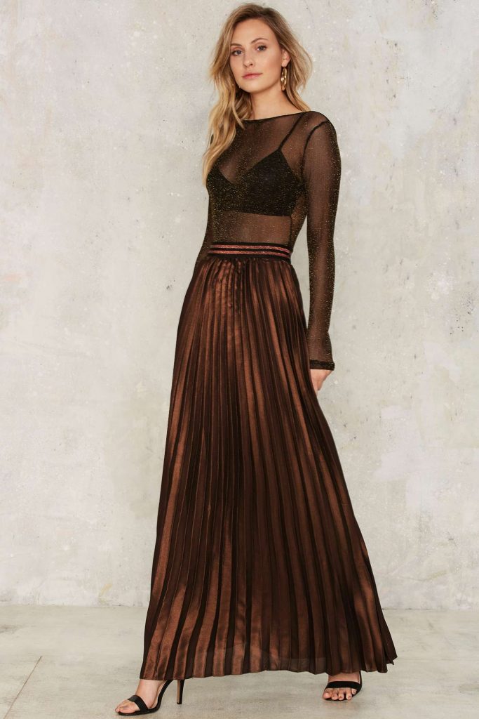 Le gonne lunghe più glamour per le tue feste 1 Gonna lunga plissettata