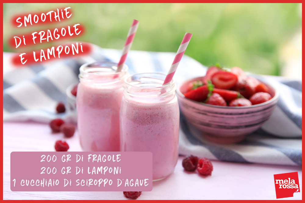 Smoothie di fragole e lamponi 1 ricetta smoothie fragola e lampone