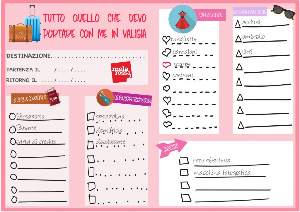 La guida per preparare la valigia perfetta 1 Lista valigia