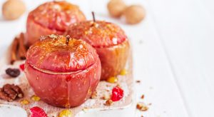 Cestini di mela con composta di kiwi