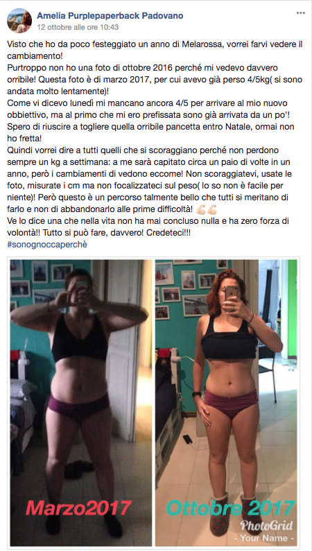 #sonognoccaperché: le testimonianze di chi si sente bella grazie a Melarossa 2 dieta melarossa amelia #sonognoccaperche