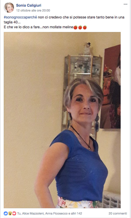 #sonognoccaperché: le testimonianze di chi si sente bella grazie a Melarossa 9 dieta melarossa sonia #sonognoccaperche