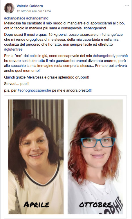 #sonognoccaperché: le testimonianze di chi si sente bella grazie a Melarossa 7 dieta melarossa valeria #sonognoccaperche