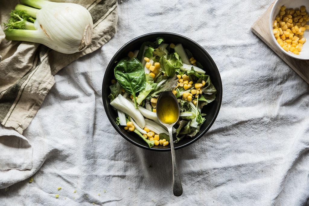 Insalata di finocchi, noci e mais 5 iinsalata di finocchi, noci e mais