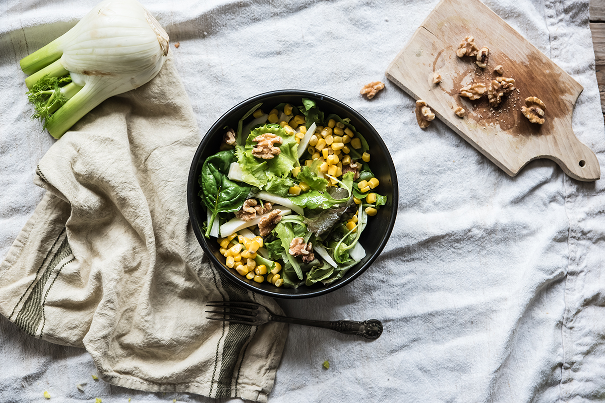 15 ricette con verdure di primavera, light e appetitose 10 insalata di finocchi, noci e mais