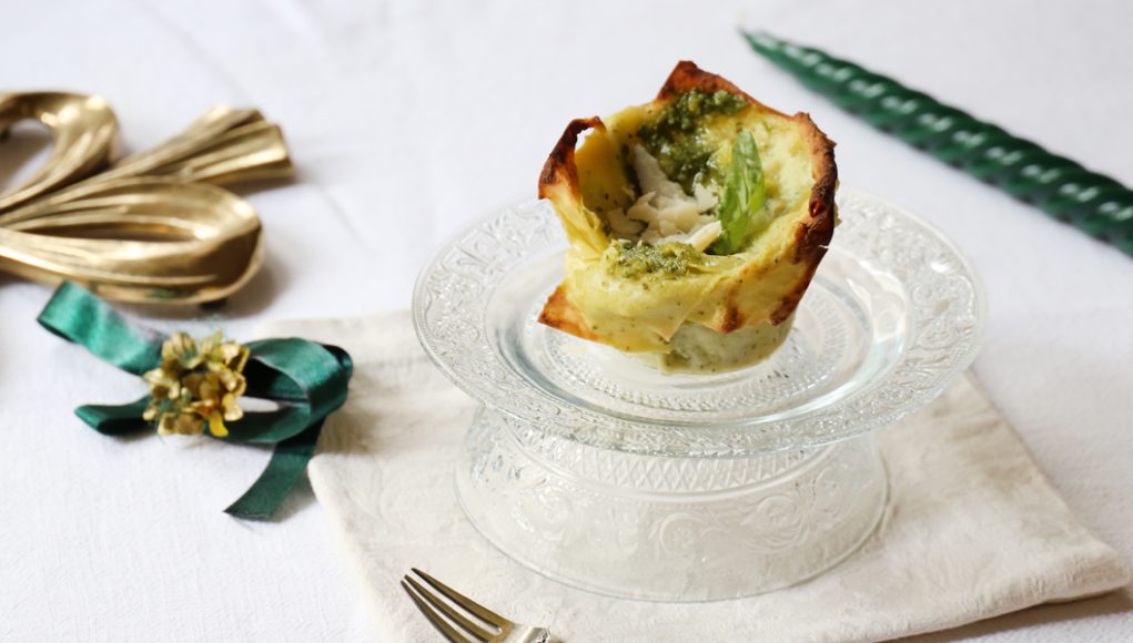 Feste di Natale senza glutine: tante ricette leggere e sfiziose 2 Lasagne al pesto senza glutine, poche calorie e tanto gusto!