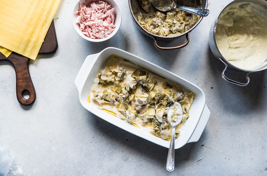 Lasagne ai carciofi: la ricetta con prosciutto cotto 7 lasagne con carciofi