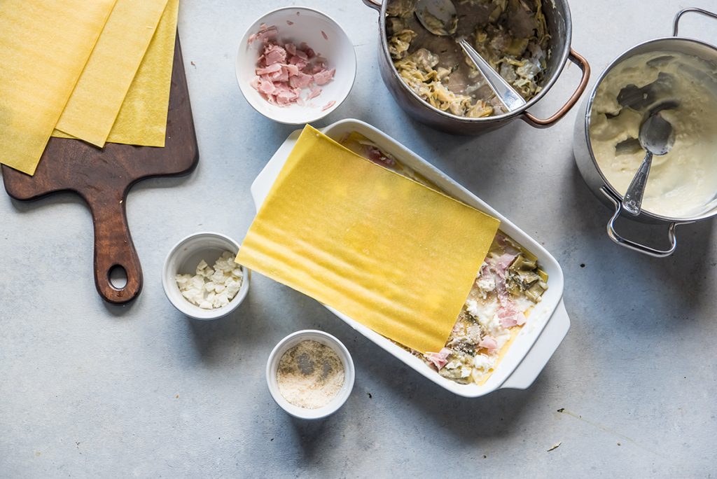 Lasagne ai carciofi: la ricetta con prosciutto cotto 8 lasagne con carciofi