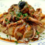 Polenta di avena con moscardini e olive nere 1 polenta di avena con moscardini e olive nere