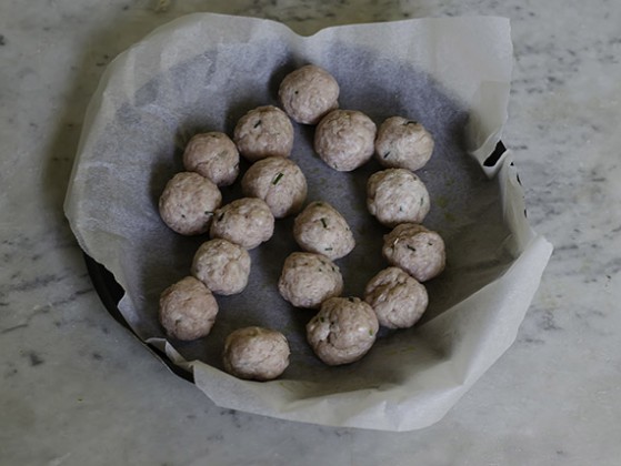 Polpette di tacchino con crema di zucca e carote 5 polpette di tacchino teglia