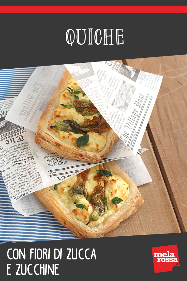 Quiche con fiori di zucca e zucchine 2 Quiche con fiori di zucca e zucchine