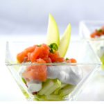 Tartare di salmone affumicato e mela 1 Tartare di salmone affumicato