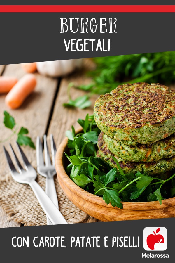 Burger vegetali con carote, patate e piselli 7 burger vegetali carote piselli patate