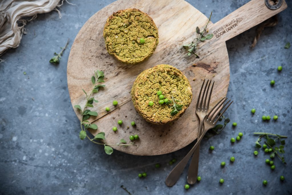 Burger di piselli e ceci 6 hamburger di piselli vegan