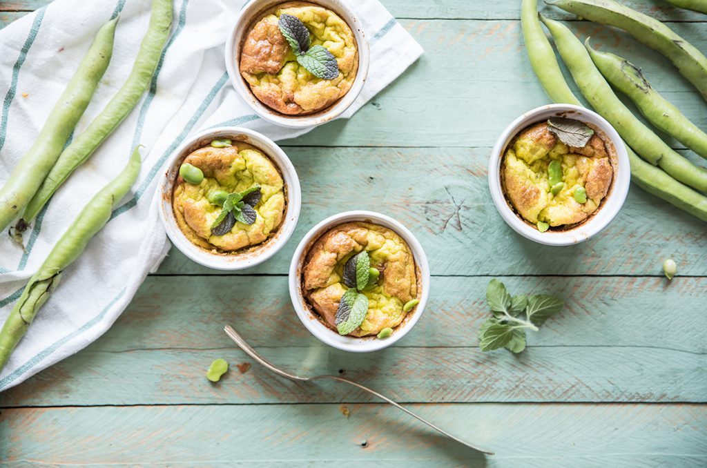 Flan di fave alla menta: una ricetta squisita per chi è a dieta 6 souffle di fave