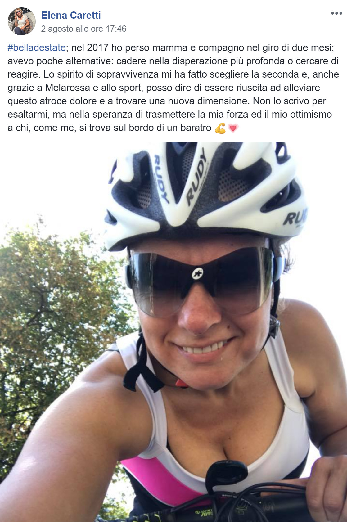 "Grazie a Melarossa mi sento #belladestate e sorrido alla vita" 7 Elena Caretti #belladestate