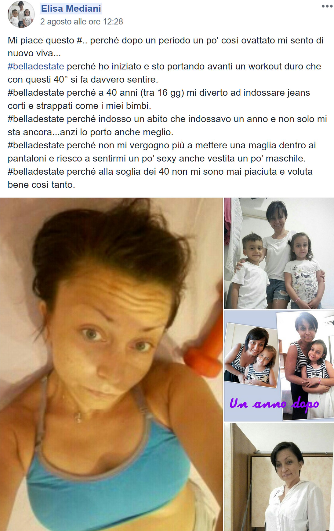 "Grazie a Melarossa mi sento #belladestate e sorrido alla vita" 36 Elisa Mediani #belladestate