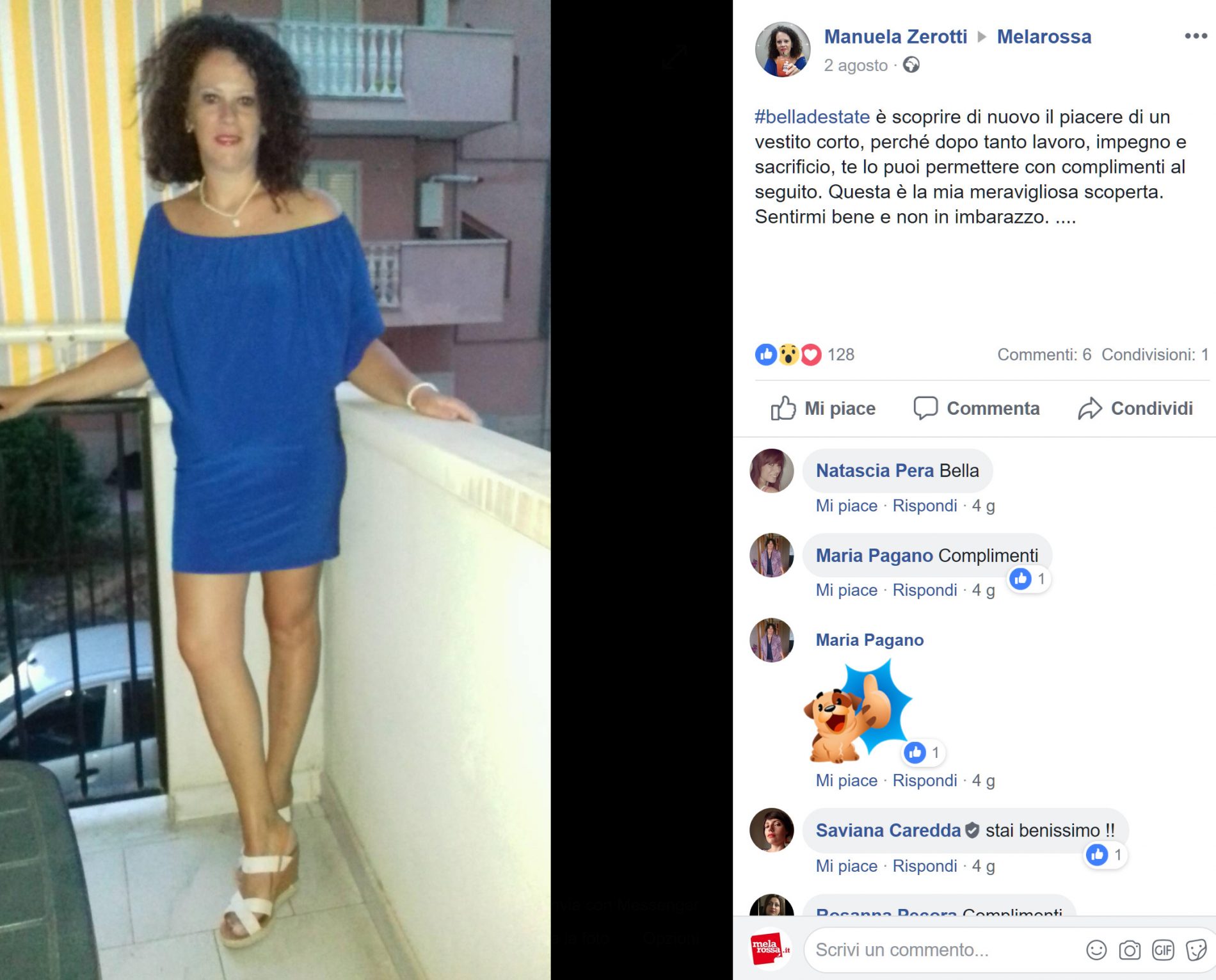 "Grazie a Melarossa mi sento #belladestate e sorrido alla vita" 12 Manuela Zerotti #belladestate
