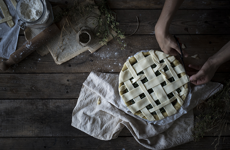 Crostata di zucca e cicoria 5 crostata zucca strisce