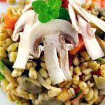 Insalata tiepida di kamut con champignon 1 fungo antibiotico naturale ricetta
