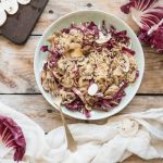 Insalata di riso autunnale e invernale con riso integrale, speck, radicchio e funghi 1 insalata di riso autunnale