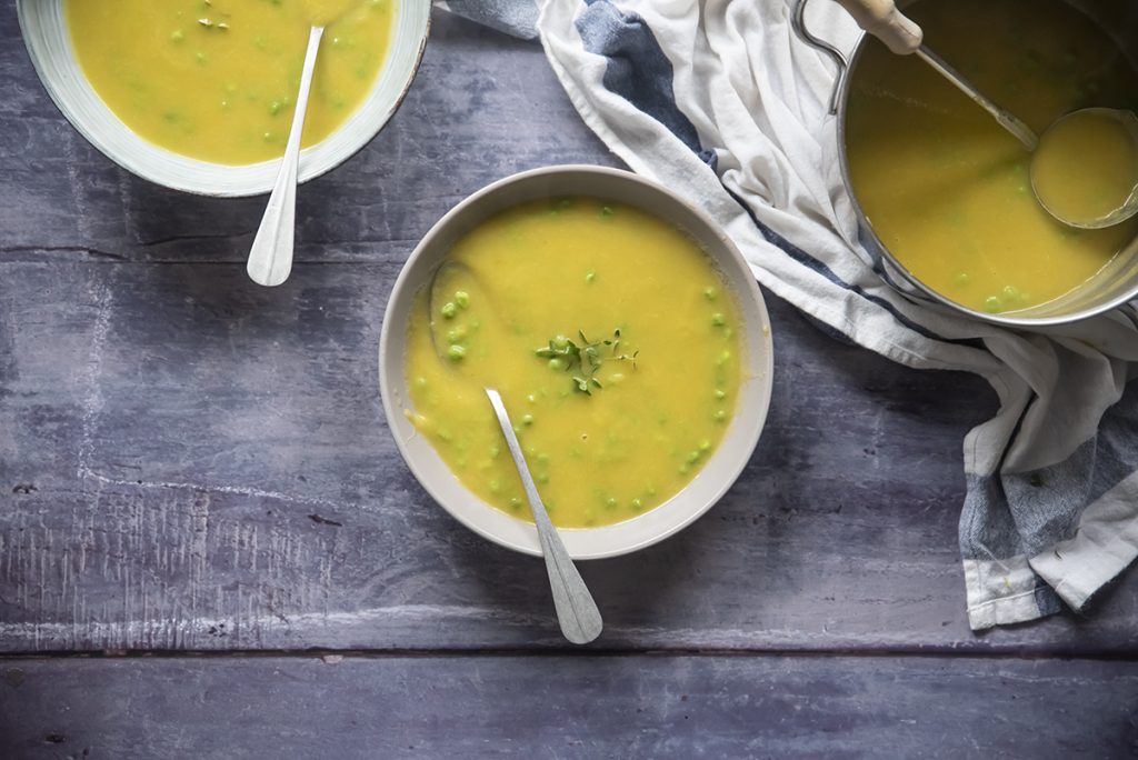 Zuppa di indivia allo zafferano con piselli 7 invidia sei