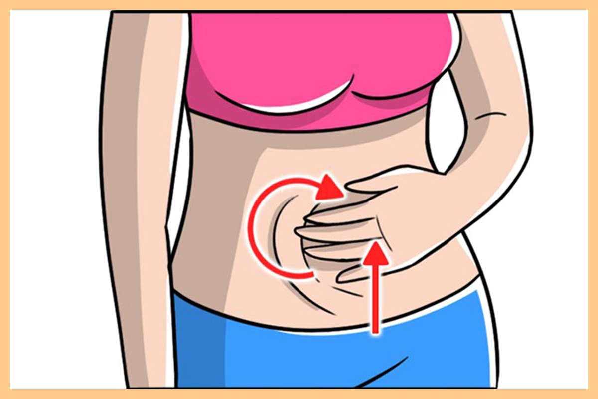 Il massaggio fai da te per una pancia piatta 9 Massaggio fai da te: fase 5