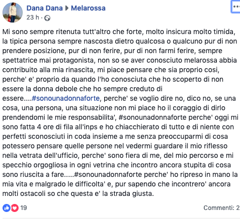Donne forti: gli auguri del gruppo Facebook di Melarossa per l'8 marzo 3 sono una donna forte, gli auguri per la festa delle donne dal gruppo Facebook di Melaossa