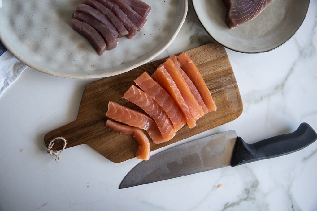 Sashimi di salmone e tonno: la ricetta 3 sashimi due